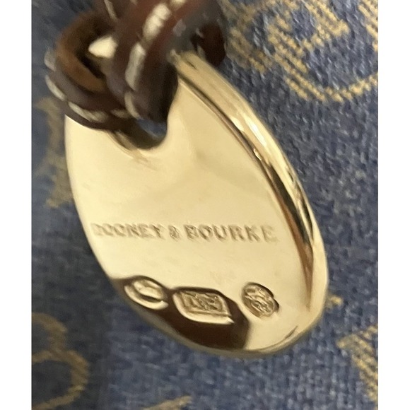 DOONEY & BOURKE Vintage Y2K Denim  East West Slouch Logo Shoulder Bag - Picture 5 of 10